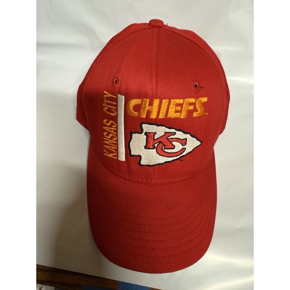 VTG 80s 90s Kansas City Chiefs DeLong Canvas Snapback Hat Red NFL Made USA - Picture 4 of 9